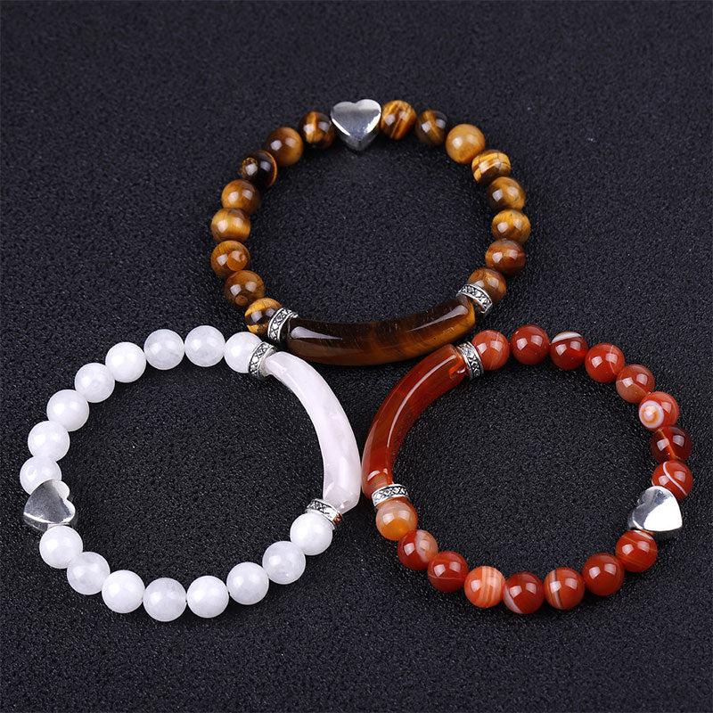 Buddha Stones Natural Crystal Beads Heart Bracelet