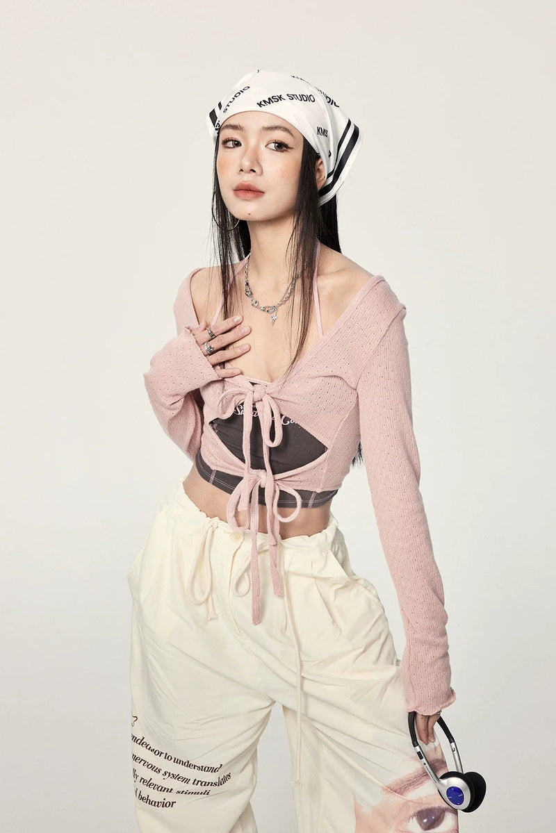Tie Front Knit Cardigan