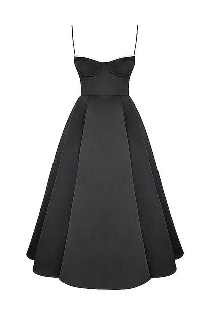Suspender V-neck Sleeveless Tutu Maxi Dress