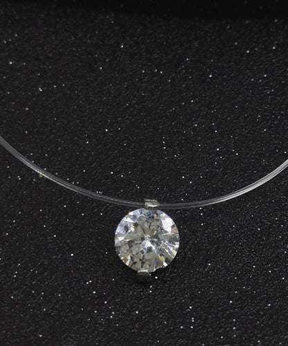 Fine Silk Sterling Silver Zircon Choker