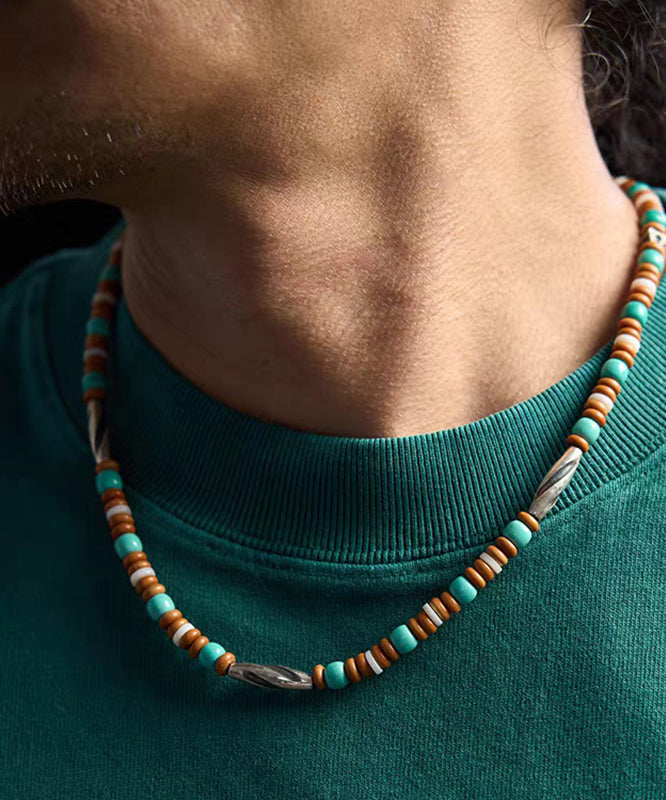 Rainbow Sterling Silver Beading Lariat Necklace