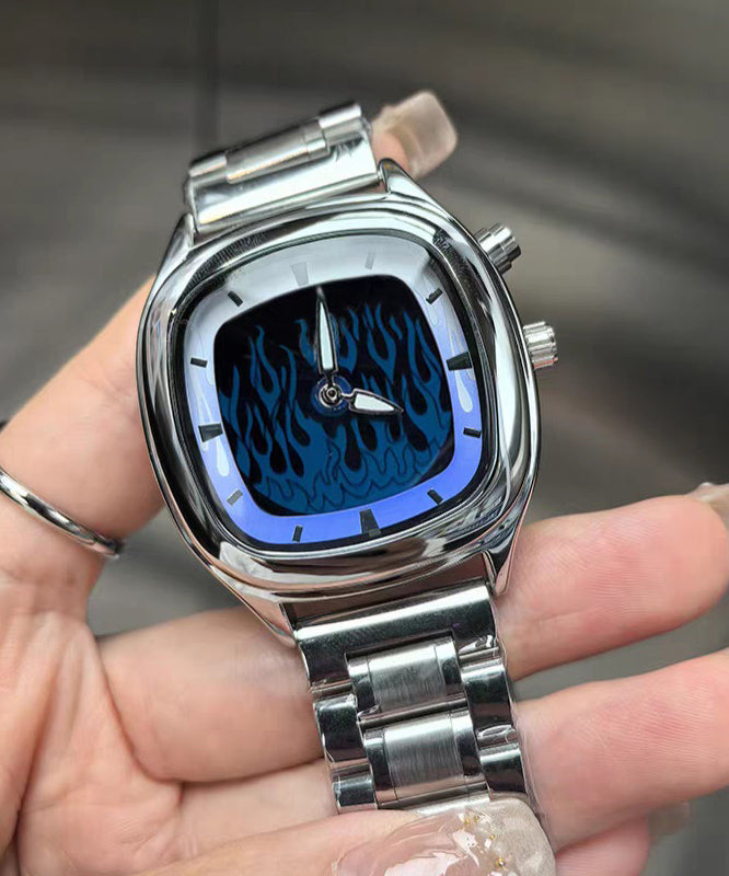 Stylish Red Stainless Steel Dynamic Flame Watches