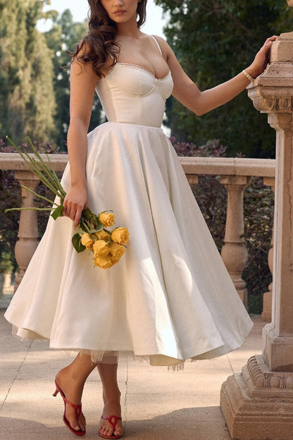 Suspender V-neck Sleeveless Tutu Maxi Dress