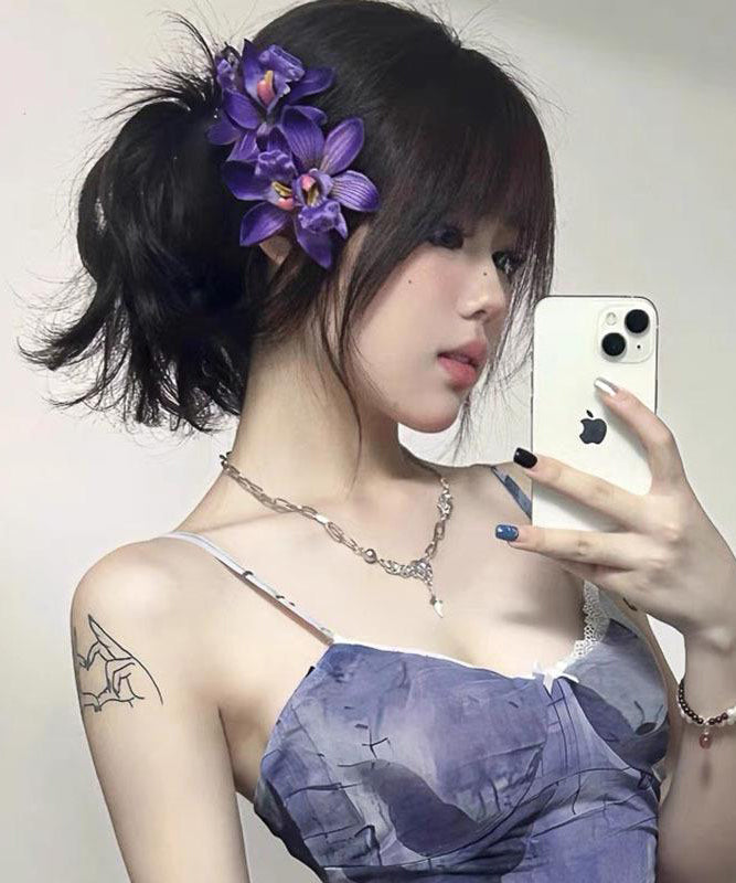 New Purple Alloy Hairpin