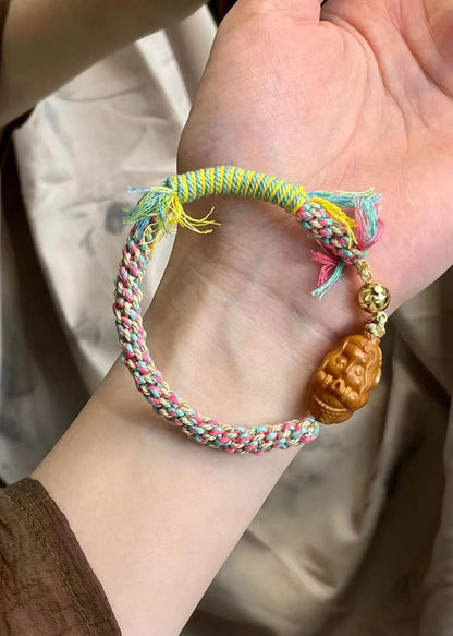 Rainbow Hand Knitting Mermaid Bracelet