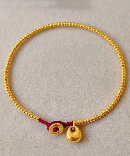 Gold Sterling Silver Overgild Golden Pig Charm Bracelet