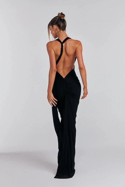 Riviera Noir Multi-way Gown Maxi Dress