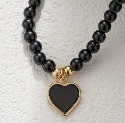 Obsidian Heart Protection Necklace