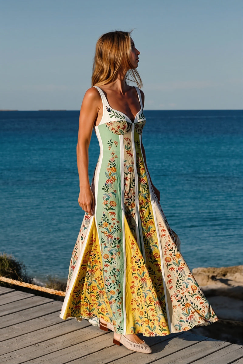 Splice Loose Swing Maxi Dress