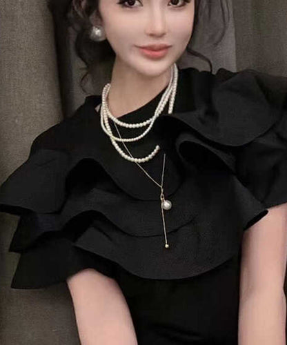 White Pearl Patchwork Beading Tassel Pendant Necklace