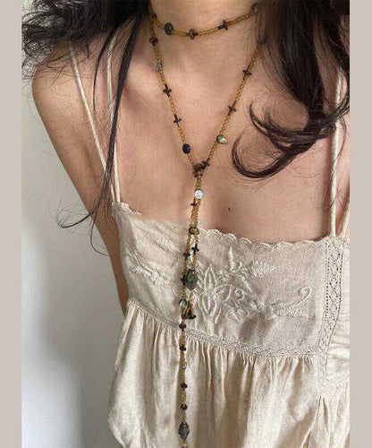 Gold Sterling Silver Overgild Beading Necklace
