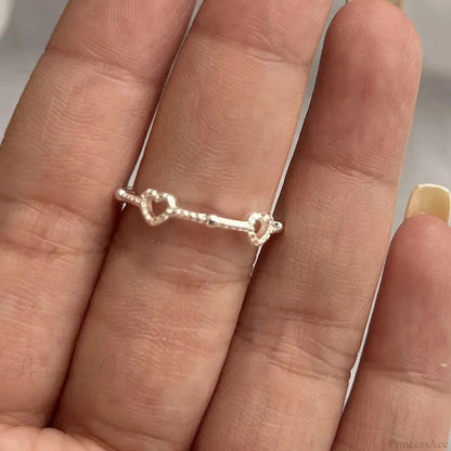 Y2k Transparent Heart Gothic Ring