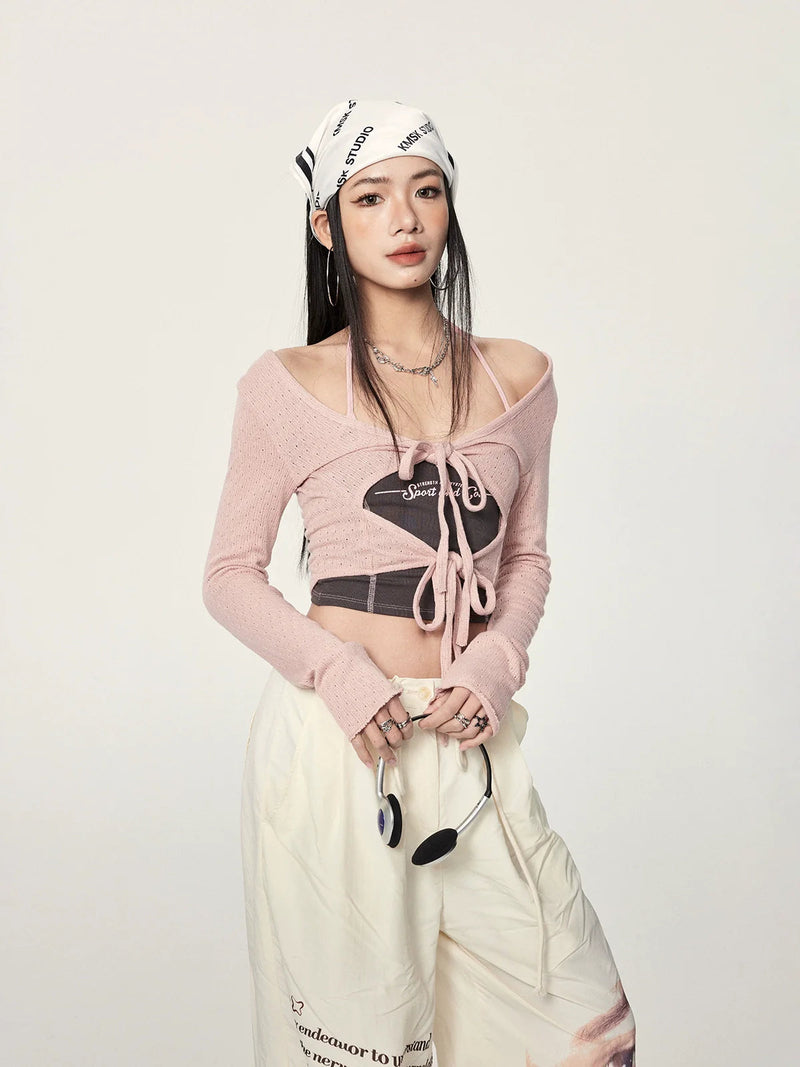 Tie Front Knit Cardigan