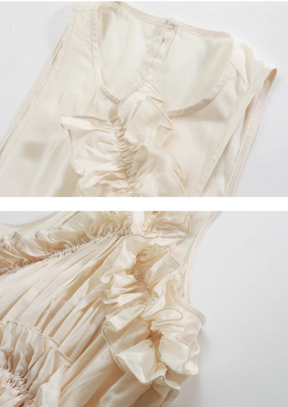 Cotton Ruffle Maxi Dress