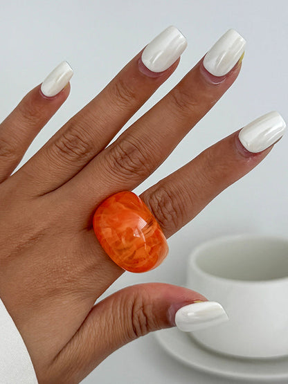 Geometric Shiny Slightly Sheer Rings Accessories