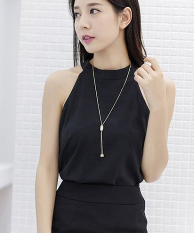 Diy Silk Overgild Lighthouse Tassel Pendant Necklace