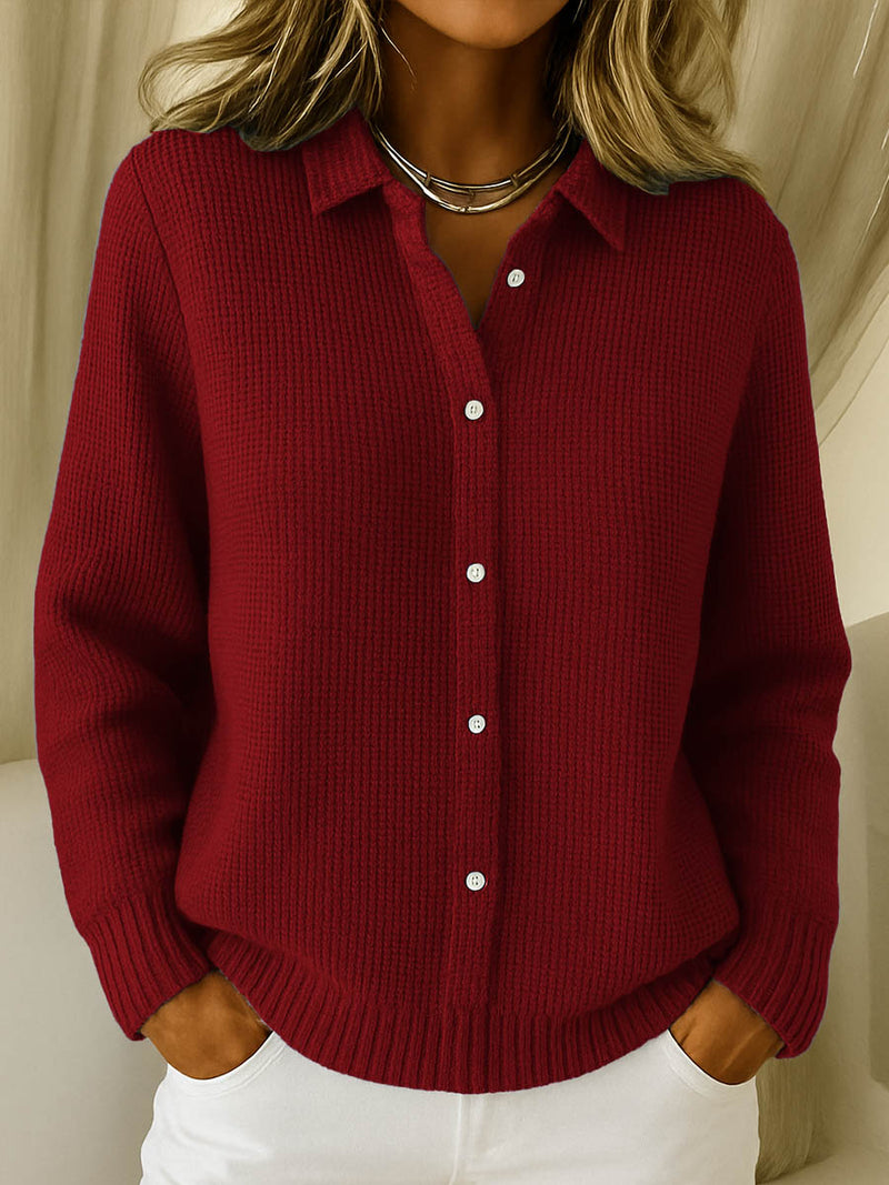 Elaine – Classic Knit Button Cardigan