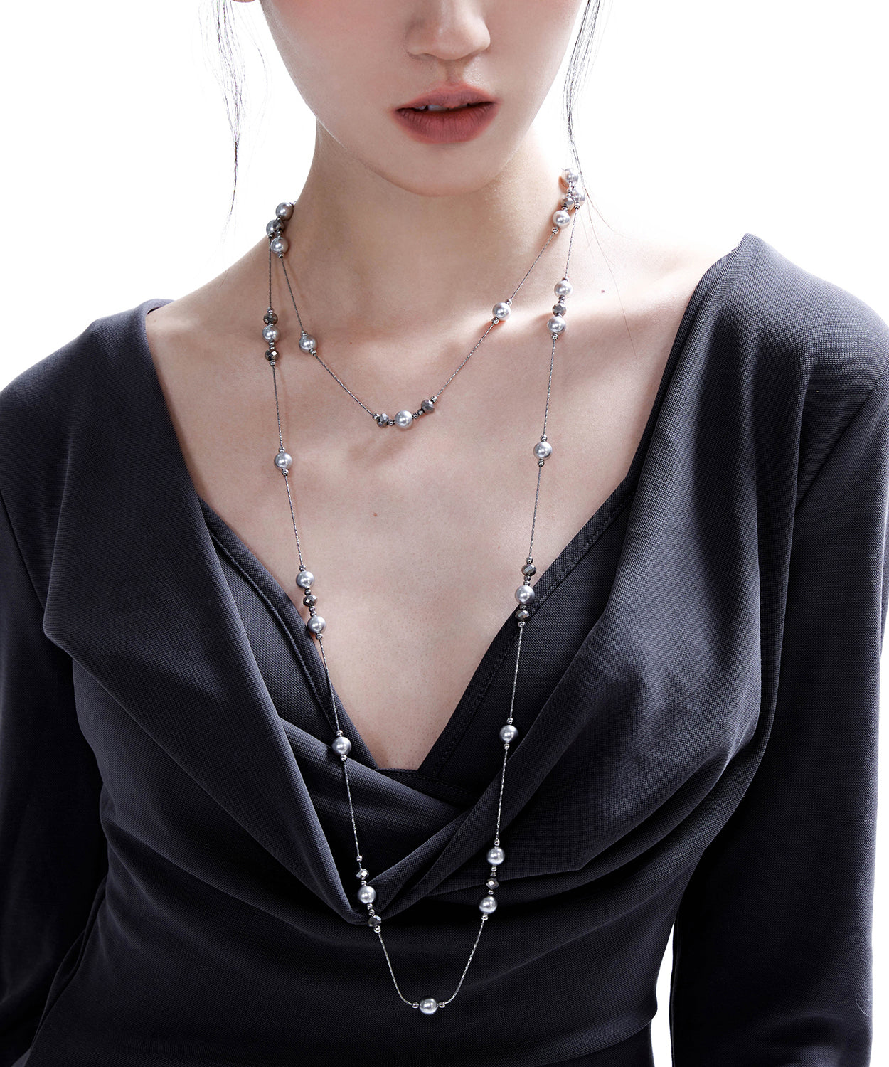 Pearl Multiple Ways to Wear Copper Necklace