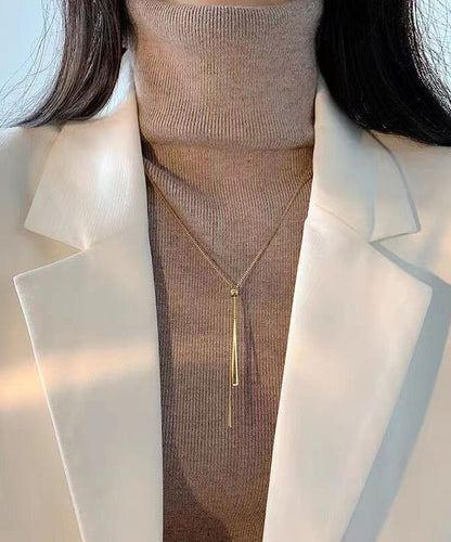 Stainless Steel Triangle Tassel Necklace