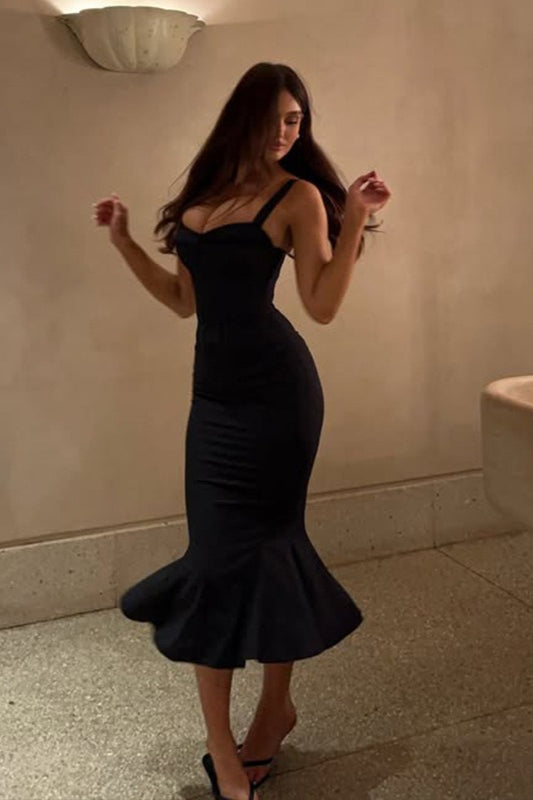 Color Cami Mermaid Midi Dress
