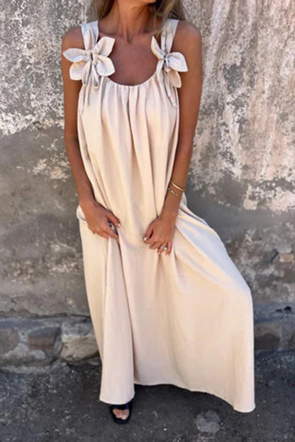 Embellished Sleeveless Loose Maxi Dress