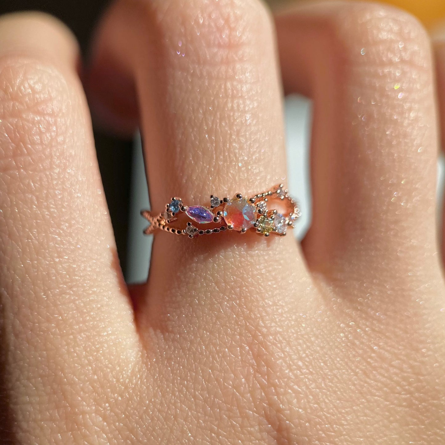 [] Nova Pink Gem Ring