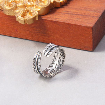 Sterling Silver Feather Tail Rings