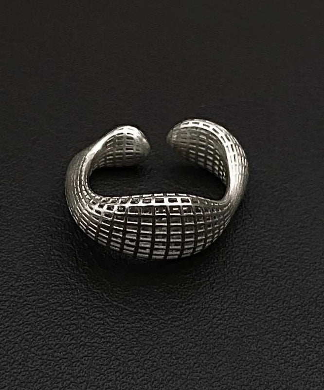 Fine Silk Sterling Silver Hollow Out Rings