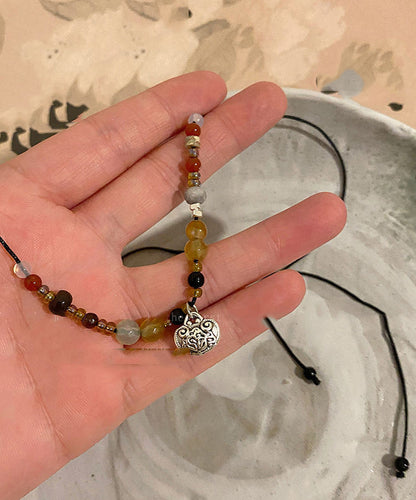 Copper Pearl Agate Pendant Necklace