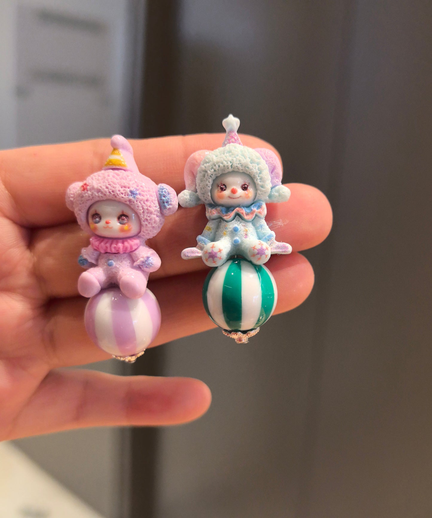 Asymmetrical Alloy Cartoon Doll Stud Earrings