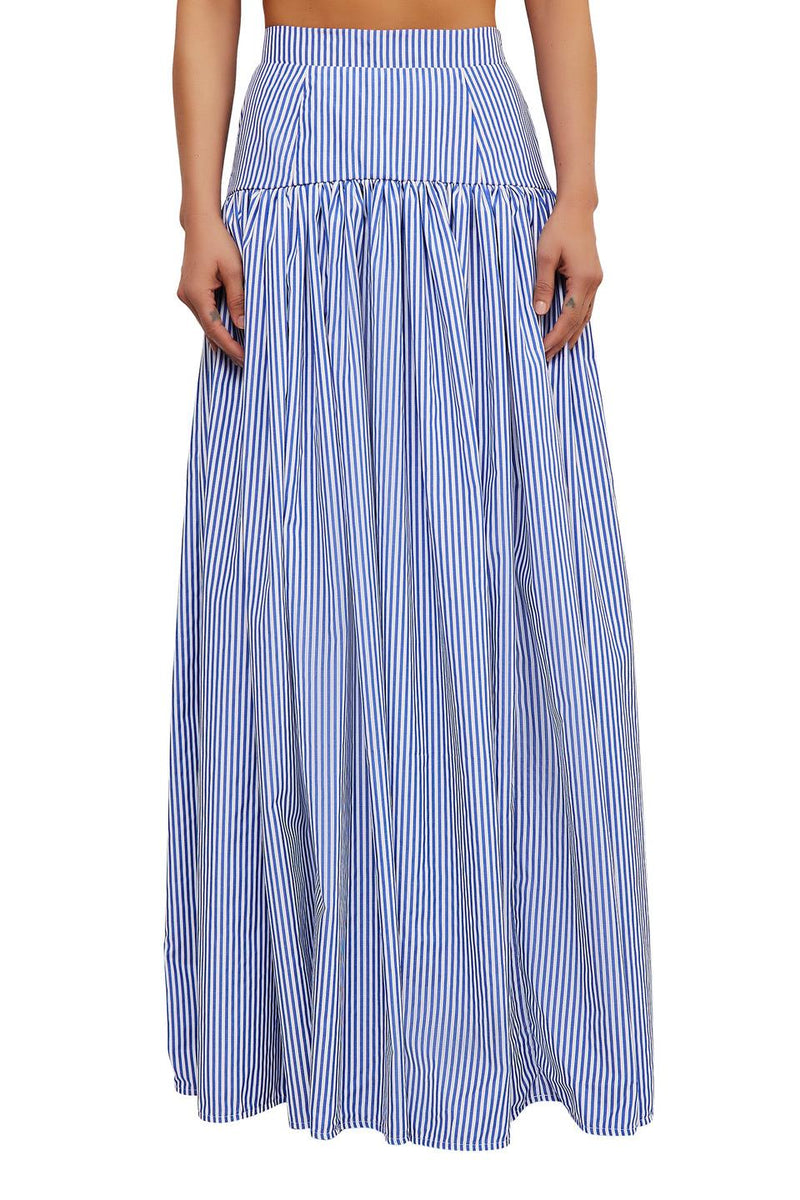 Blue Bar Skirt Set