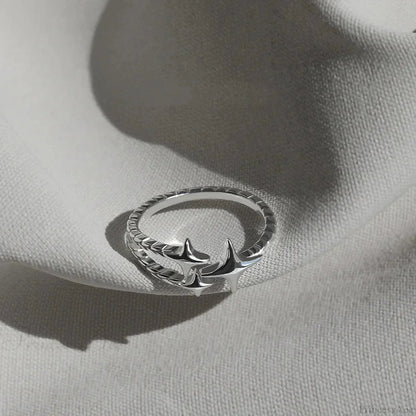 Unpredictable Cross Star Gothic Ring
