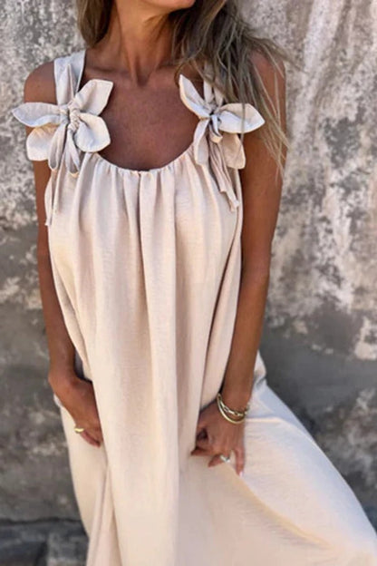 Embellished Sleeveless Loose Maxi Dress