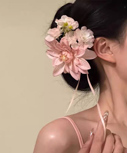 Novelty Pink Alloy Ribbon Hairpin
