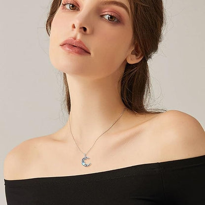 Dainty Moonstone Mushroom Necklace