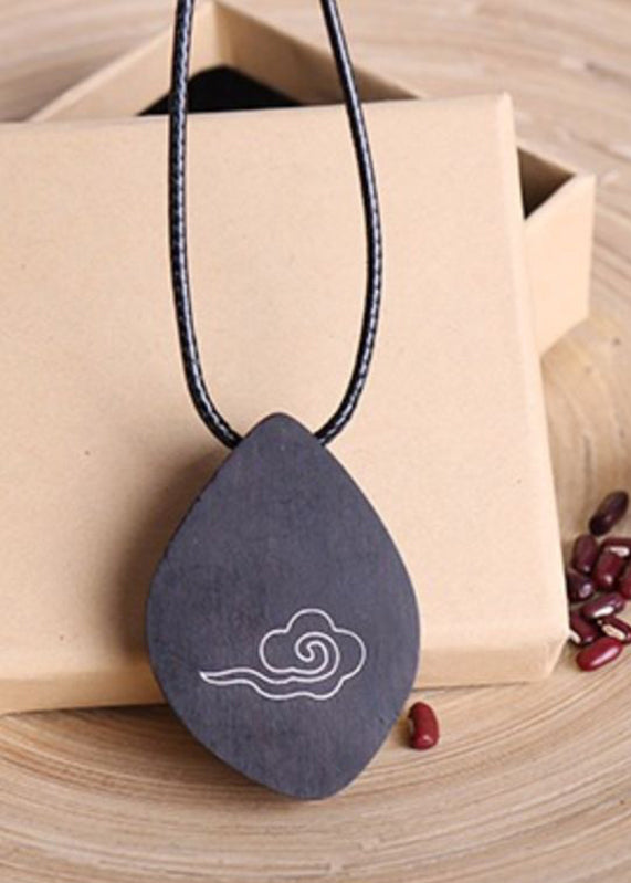 Fine Chocolate Hand Knitting Xiangyun Pendant Necklace