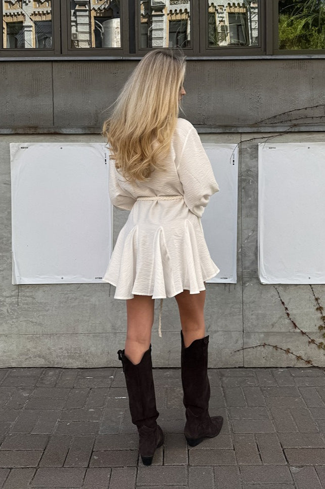 Tie-waist Mini Dress