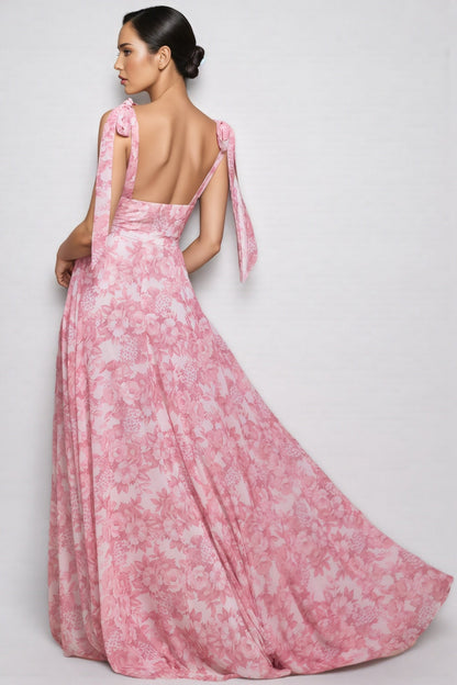 Marisrt A-line Printed Maxi Dress