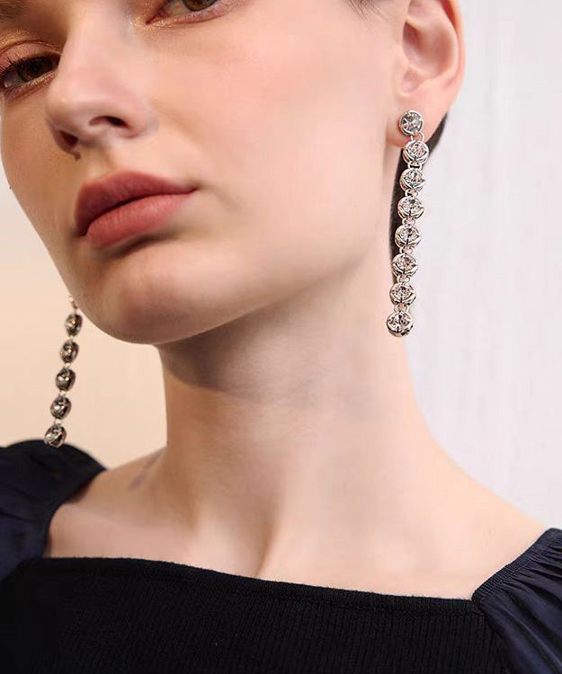 New Light Tassel Zircon Earrings