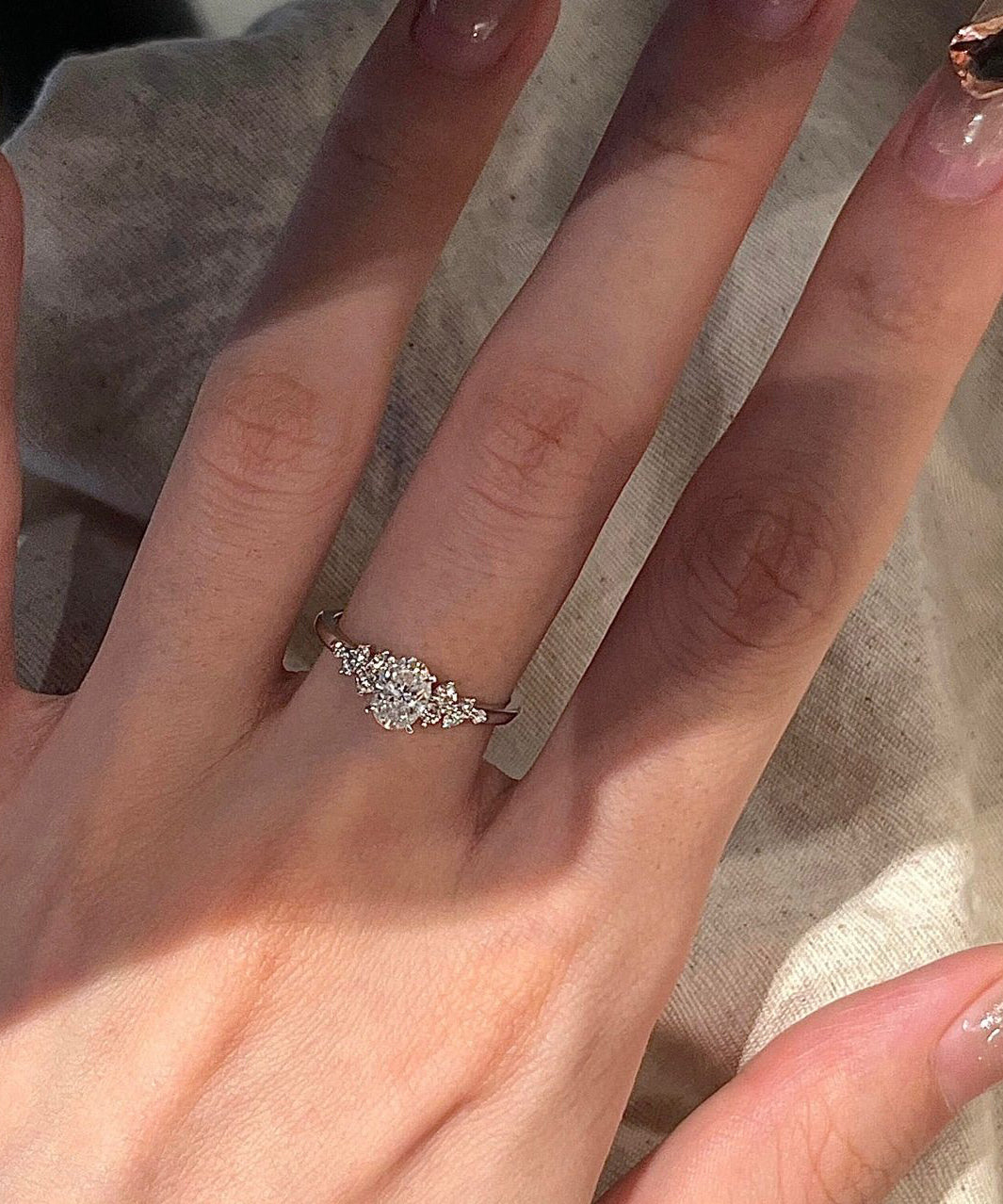 Boutique Silk 925 Silver Zircon Open Rings