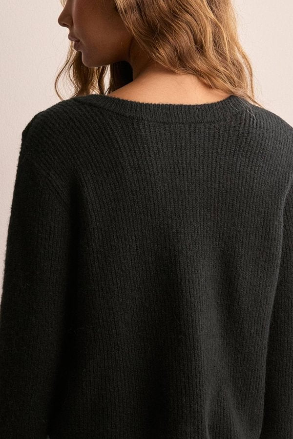 Color Loose Long Sleeve Lace-up Knitted Cardigan