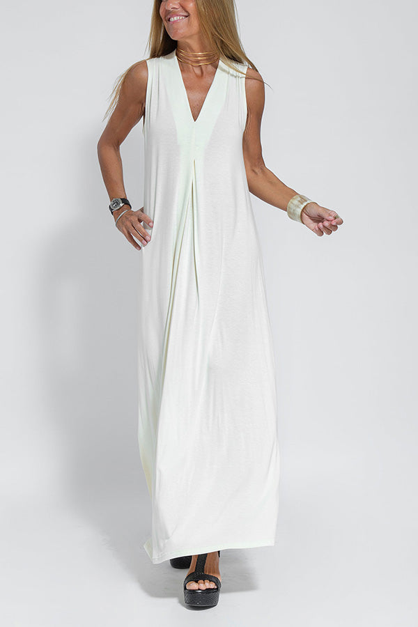 Is Eternal Knit Color Sleeveless Slit Maxi Dress
