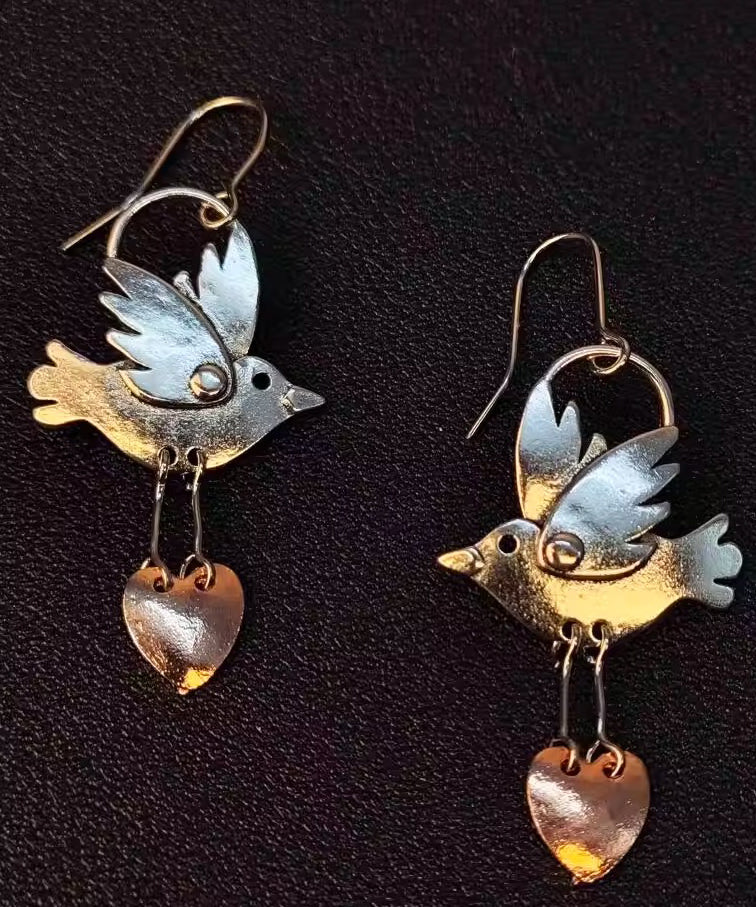 Copper Love Little Brid Drop Earrings