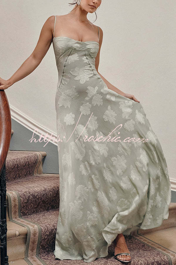 Suspenders See-through Holiday Slim Maxi Dress