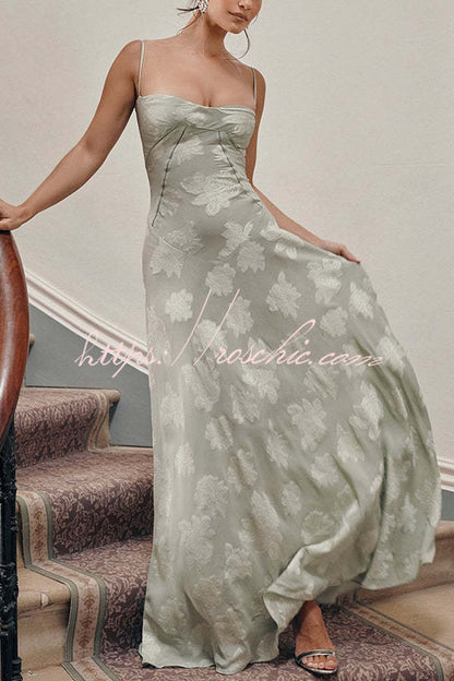 Suspenders See-through Holiday Slim Maxi Dress