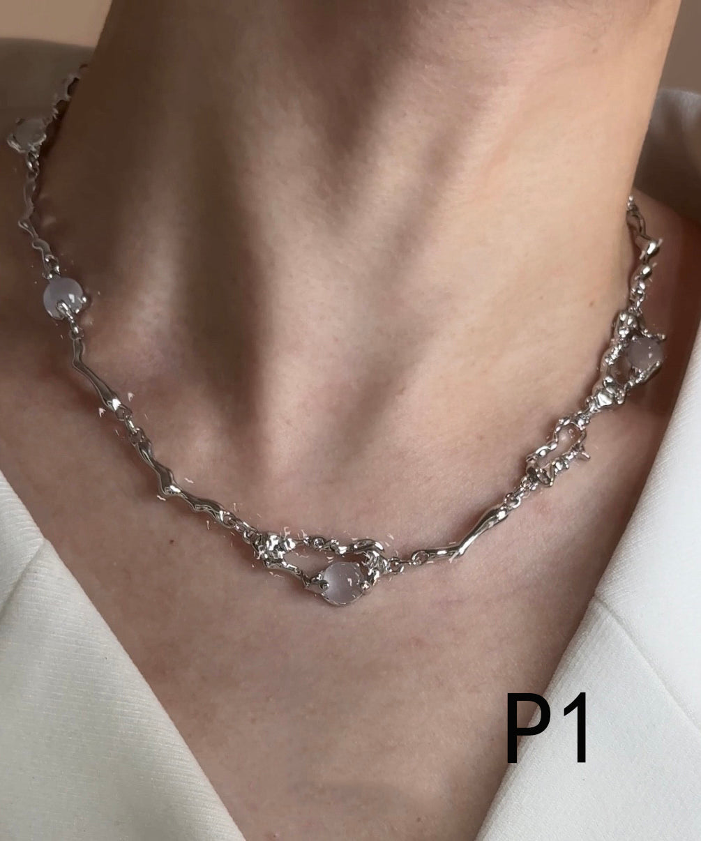 Boutique Opal Tungsten Steel Choker