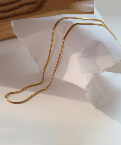 Diy Gold Stainless Steel Bilayer Sweater Necklace