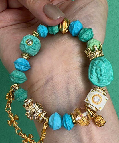 Alloy Zircon Mermaid Princess Charm Bracelet