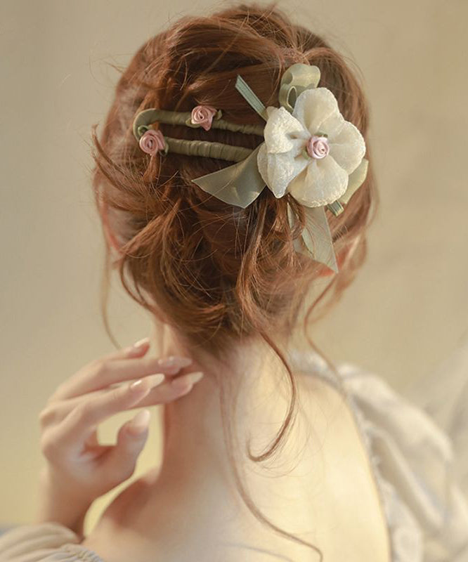 Light Green Plastic Asymmetrical Tulle Hairpin