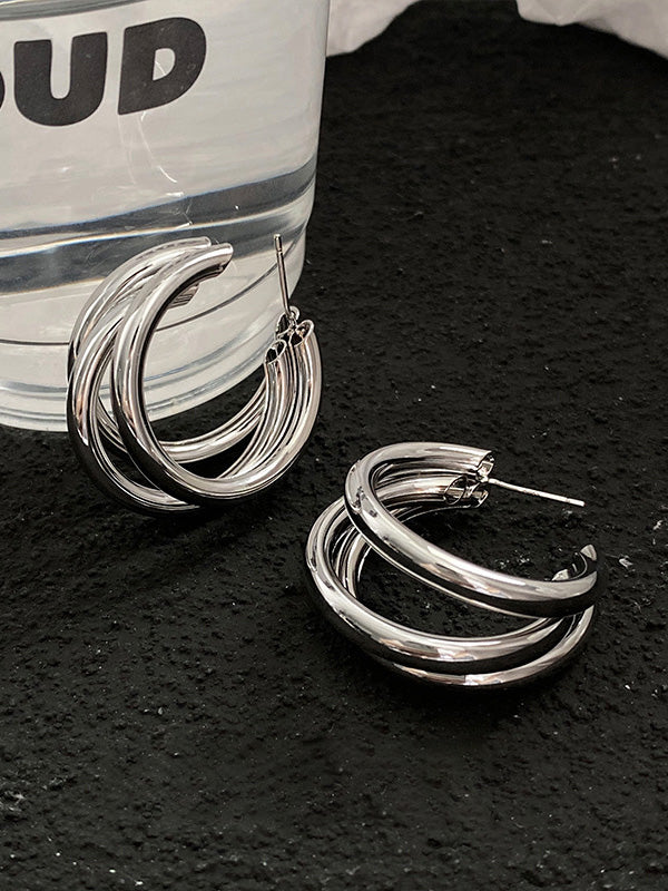 Geometric Hollow Hood Color Earrings Accessories